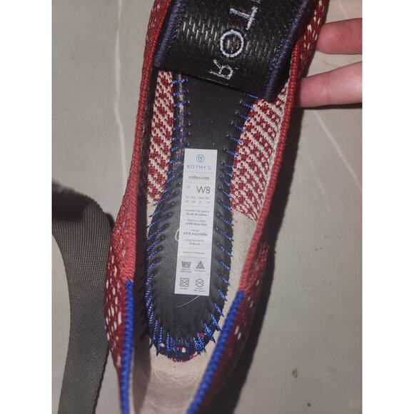 Rothy's the point red apple honeycomb 8 flats - Picture 4 of 5